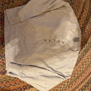 Gray Henley Sweatshirt